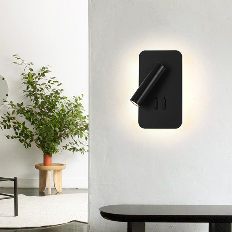 Modern Style Aluminum Wall Mount Lamp Bedroom Bedroom Wall Lighting Fixture with 1 Spotlight