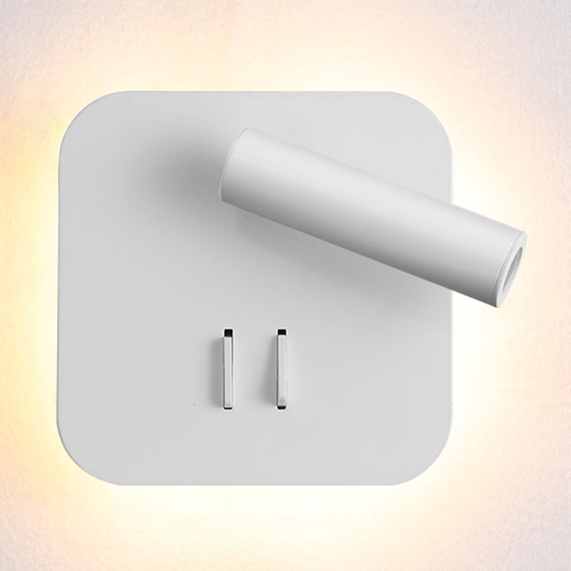 Modern Style Aluminum Wall Mount Lamp Bedroom Bedroom Wall Lighting Fixture with 1 Spotlight