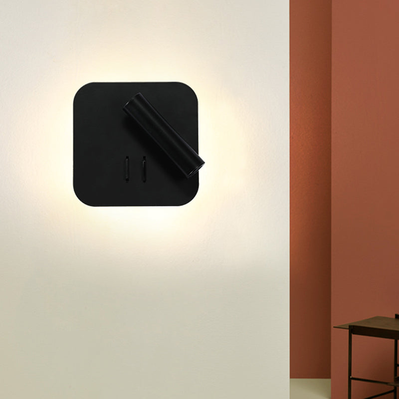 Modern Style Aluminum Wall Mount Lamp Bedroom Bedroom Wall Lighting Fixture with 1 Spotlight