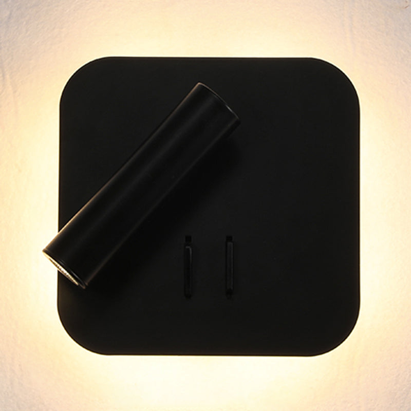 Modern Style Aluminum Wall Mount Lamp Bedroom Bedroom Wall Lighting Fixture with 1 Spotlight