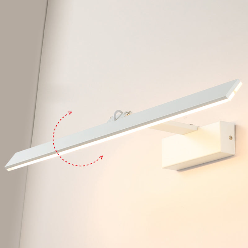 Modern Minimalist Style Ultra-thin Vanity Wall Light Fixtures Aluminum Wall Mounted Vanity Lights for Bathroom