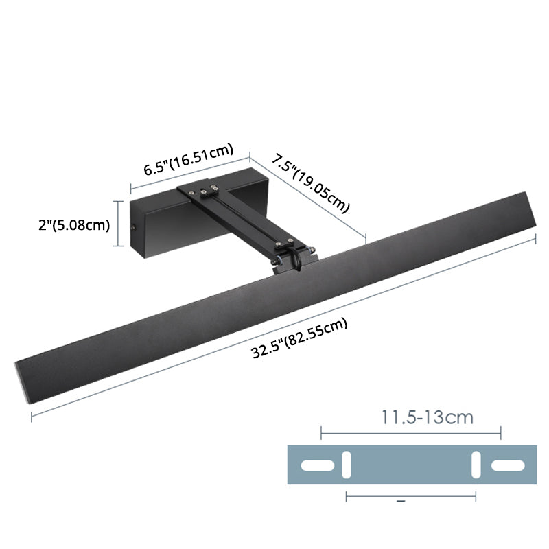 Modern Minimalist Style Ultra-thin Vanity Wall Light Fixtures Aluminum Wall Mounted Vanity Lights for Bathroom