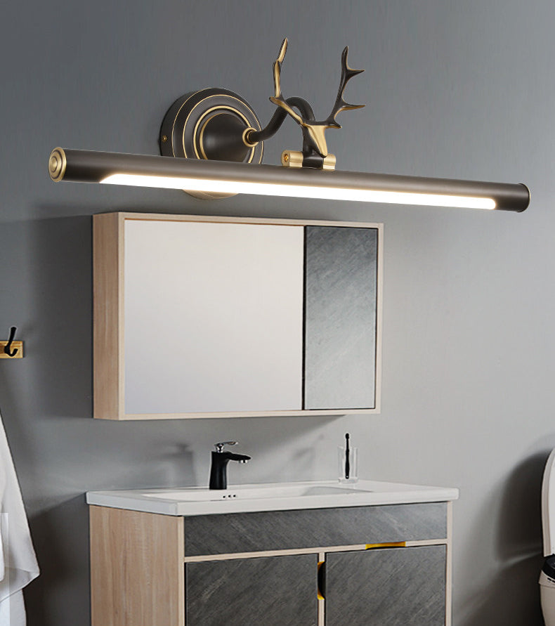 Modern Minimalist Style Streamlined Wall Mounted Vanity Lights Copper Vanity Wall Light Fixtures with Antlers