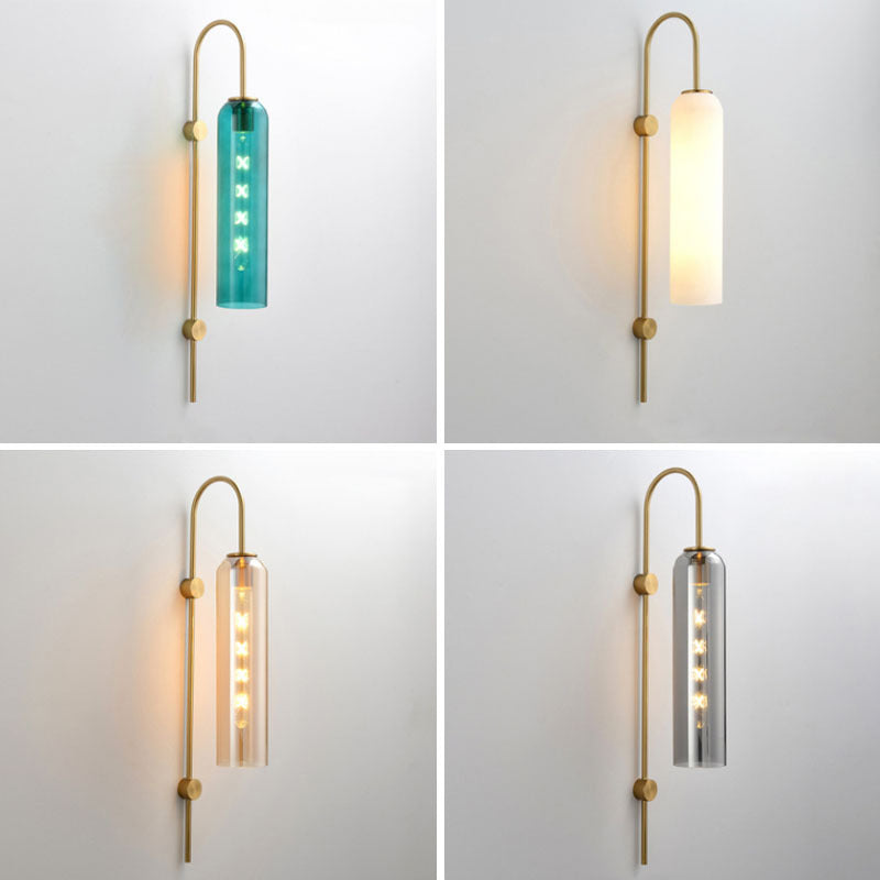 1 luminaire en verre mural lumineux