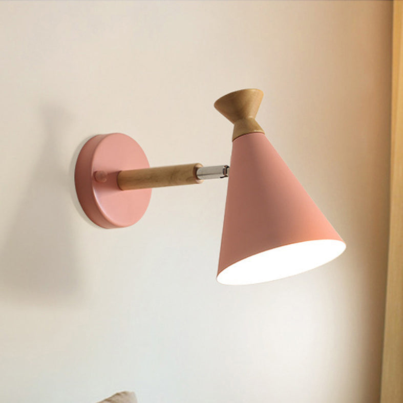 Cone Shaped Wall Mounted Light Nordic Metal Wall Mounted Light Fixture for Bedroom