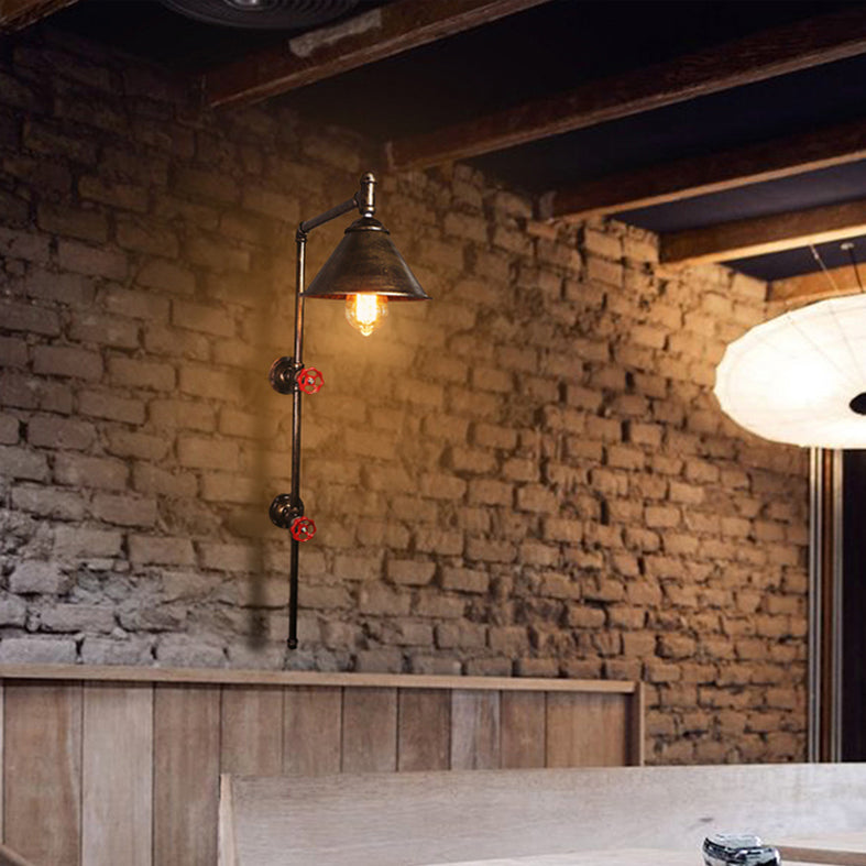 Válvula de agua Metal Diconce Lighting Restaurante de estilo industrial Restaurante Montaje de pared Luz de lámpara
