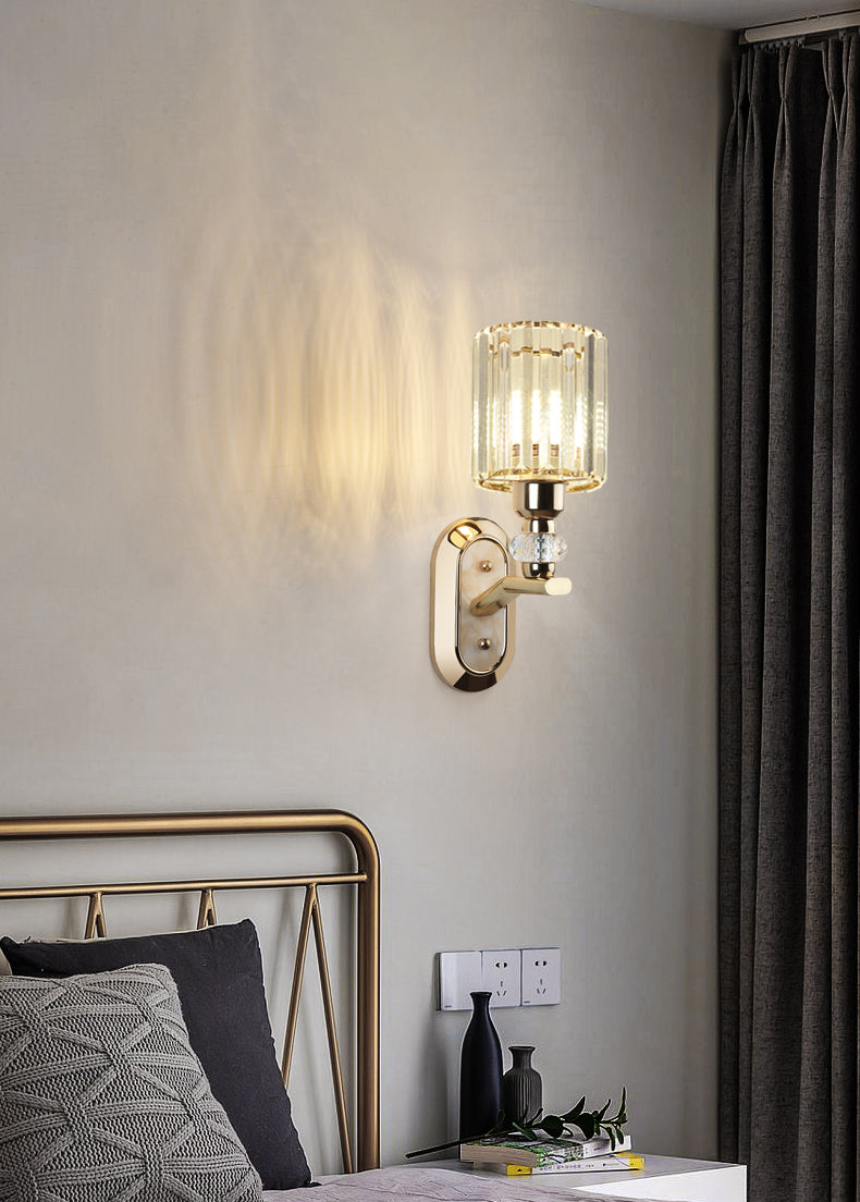 Éclairage mural en verre transparent contemporain