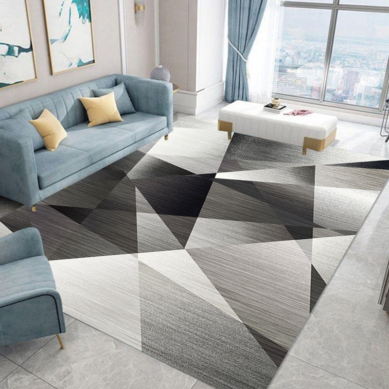 Stylish Triangle Pattern Pattern Multicolored Modern Simplicity Area Carpet Polyester Friendly Washable Carpet for Living Room