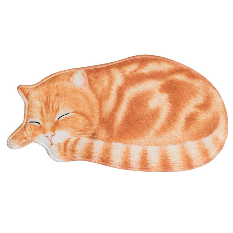 Novelty Color Mixed Cats Print Rug Polyester Comfort Carpet Non-Slip Backing Indoor Rug for Living Room