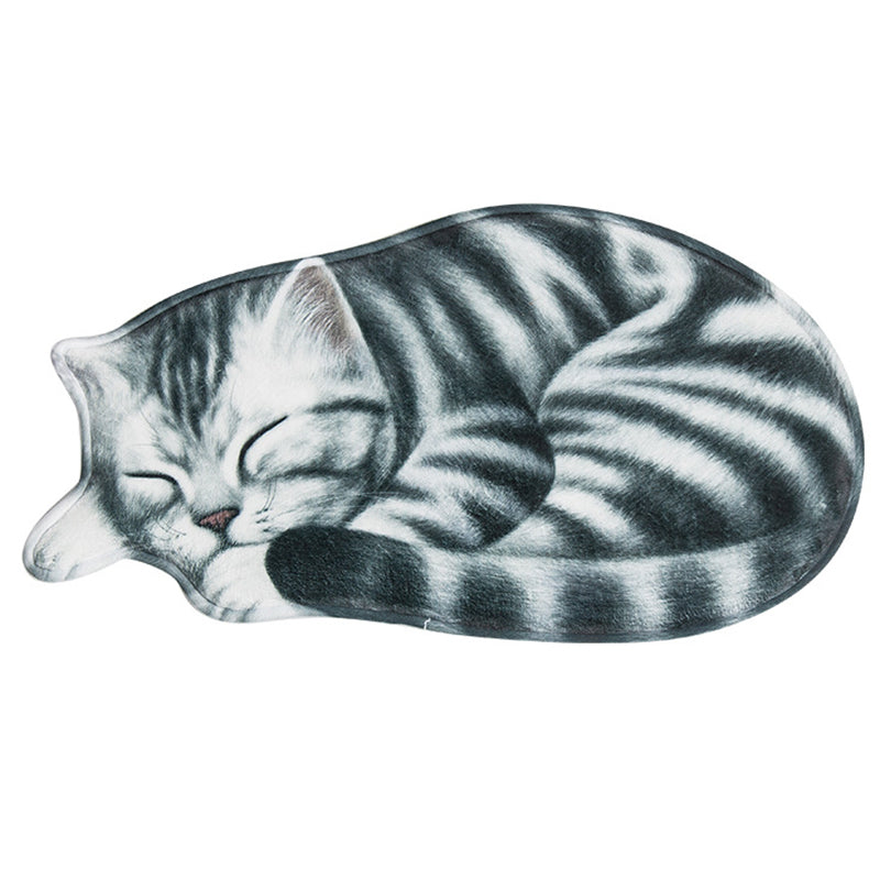 Novelty Color Mixed Cats Print Rug Polyester Comfort Carpet Non-Slip Backing Indoor Rug for Living Room