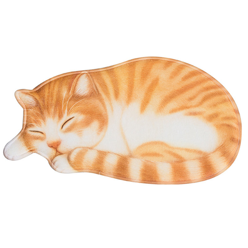 Novelty Color Mixed Cats Print Rug Polyester Comfort Carpet Non-Slip Backing Indoor Rug for Living Room