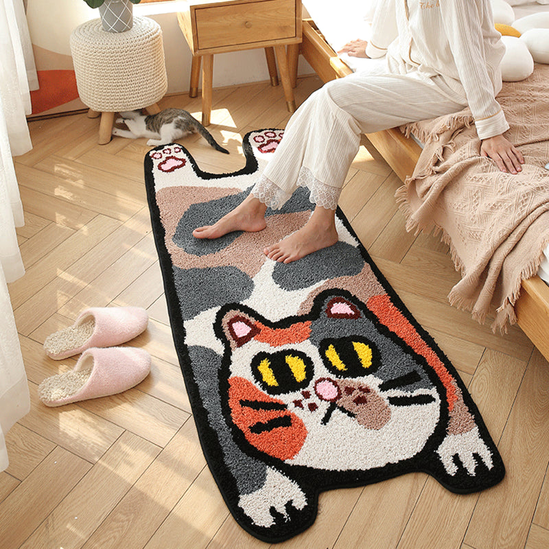 Novelty Multicolor Trendy Area Carpet Polyester Animals Print Indoor Rug Anti-Slip Backing Carpet for Living Room