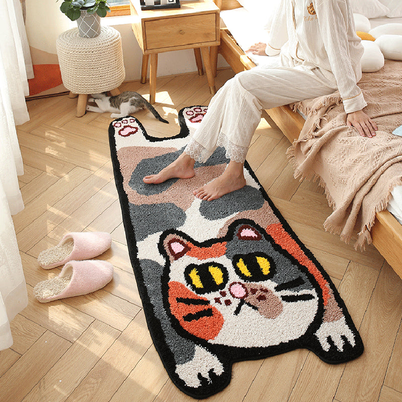 Novelty Multicolor Trendy Area Carpet Polyester Animals Print Indoor Rug Anti-Slip Backing Carpet for Living Room