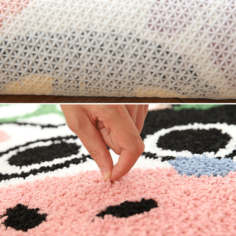 Novelty Multicolor Trendy Area Carpet Polyester Animals Print Indoor Rug Anti-Slip Backing Carpet for Living Room