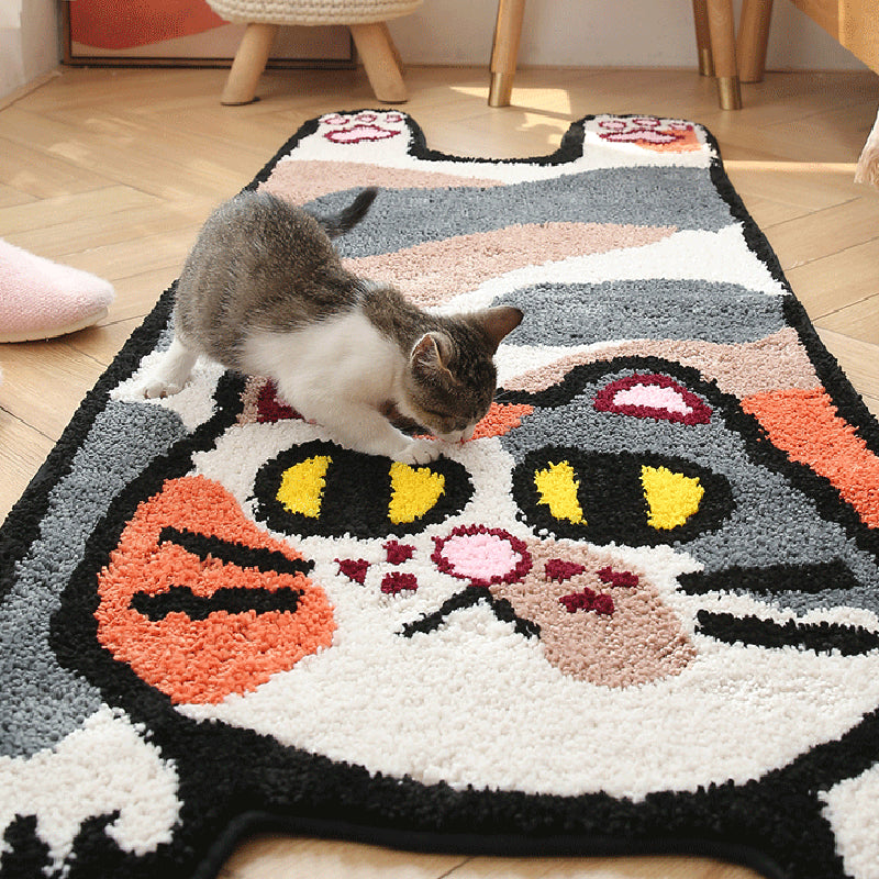 Novelty Multicolor Trendy Area Carpet Polyester Animals Print Indoor Rug Anti-Slip Backing Carpet for Living Room