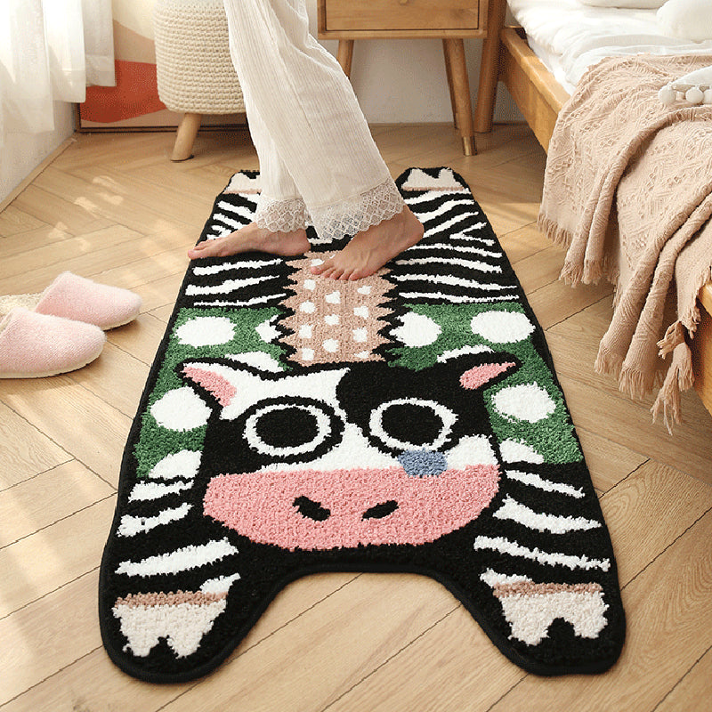 Novelty Multicolor Trendy Area Carpet Polyester Animals Print Indoor Rug Anti-Slip Backing Carpet for Living Room