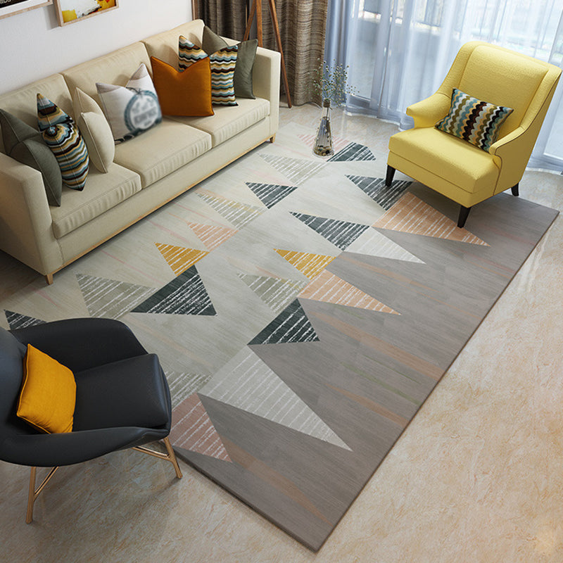 Meerkleurig geometrisch designtapijt Eigentijds decoratief binnentapijt Polyester antislip tapijt voor huisdecoratie