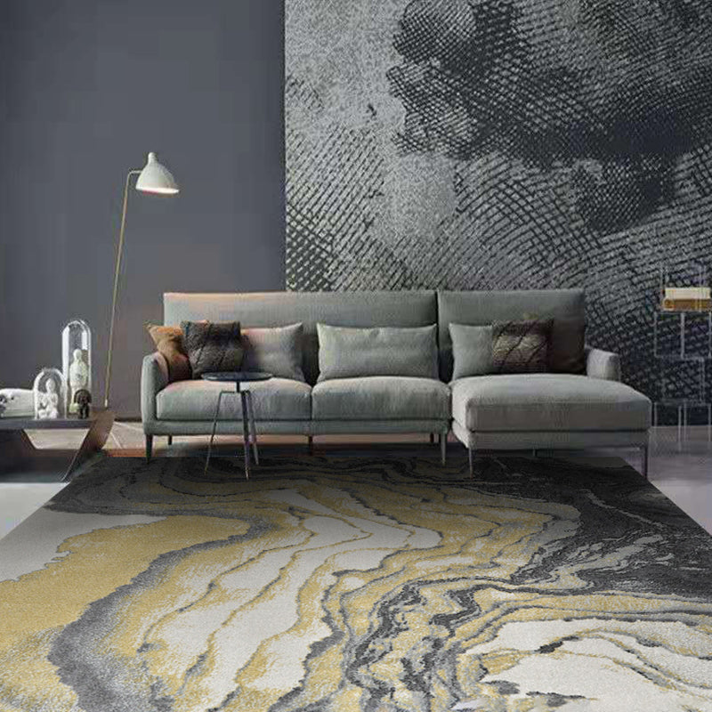 Novelty Abstract Art Indoor Rug Creative Contemporary Area Carpet Polyester Friendly Washable Rug for Home Decoration