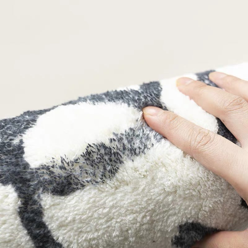 Novelty Color Mixed Animal Fur Print Rug Polyester Eclectic Carpet Easy Care Indoor Rug for Living Room