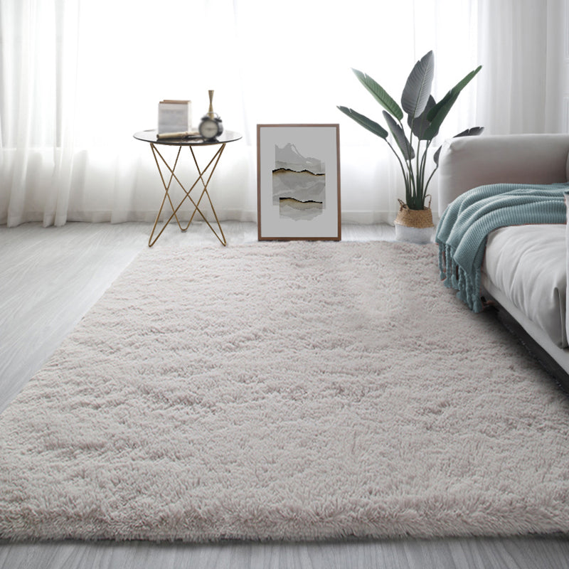 Mehrfarbiger moderner Indoor -Teppich Polyester Solid Teppich Easy Care Teppich für die Heimdekoration