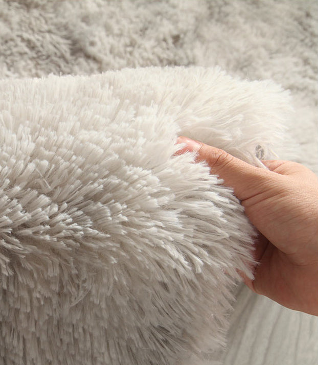 Mehrfarbiger moderner Indoor -Teppich Polyester Solid Teppich Easy Care Teppich für die Heimdekoration