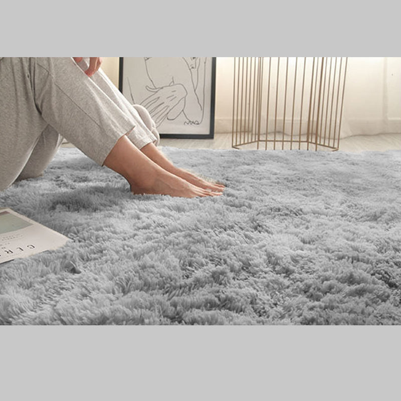 Mehrfarbiger moderner Indoor -Teppich Polyester Solid Teppich Easy Care Teppich für die Heimdekoration