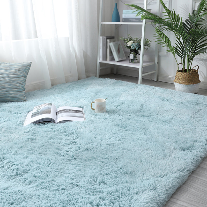 Multicolor Comfort Area Carpet Polyester Solid Indoor Rug Anti-Slip Backing Carpet for Living Room