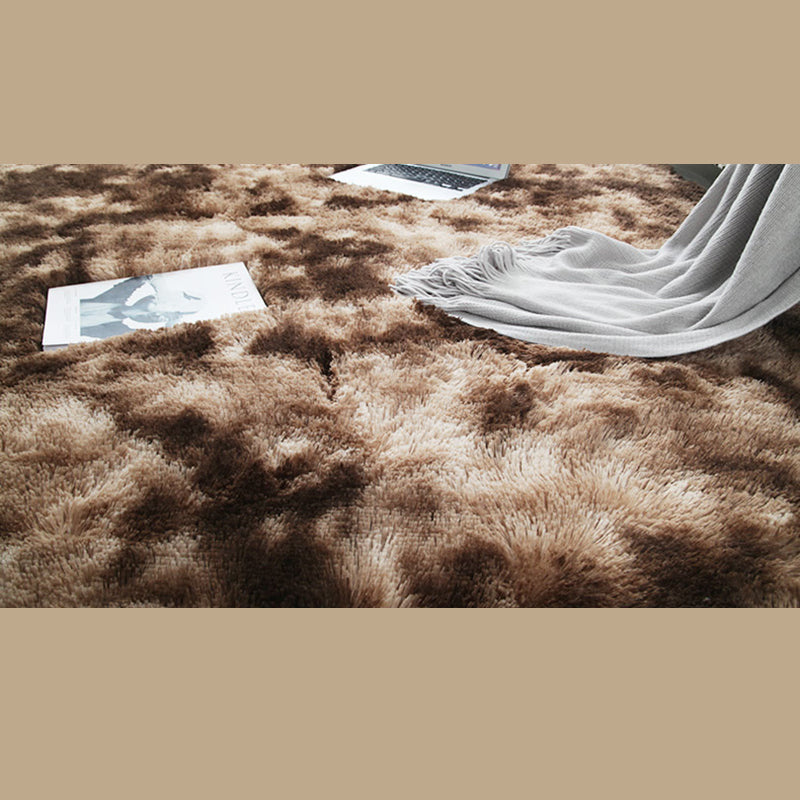 Elegant Multicolor Modern Carpet Polyester Solid Indoor Rug Stain Resistant Rug for Home Decoration