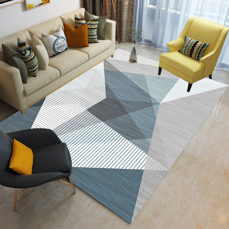 Mehrfarbiger, trendiger, zeitgenössischer Teppich für den Innenbereich, Individualität, grafisches Design, waschbarer Teppich aus Polyester für die Inneneinrichtung