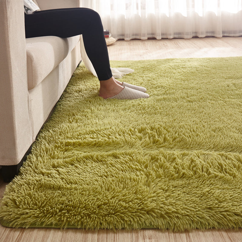 Multicolor Comfort Rug Polyester Carpet Solid Indoor Rug Non-Slip Backing for Living Room