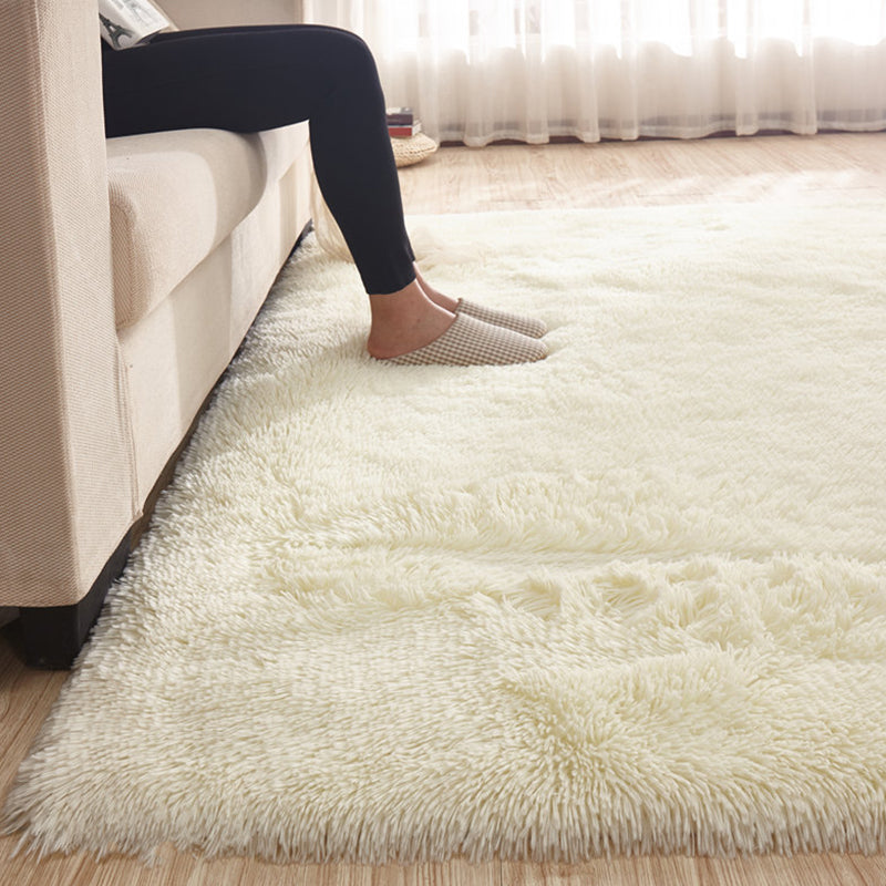 Multicolor Comfort Rug Polyester Carpet Solid Indoor Rug Non-Slip Backing for Living Room