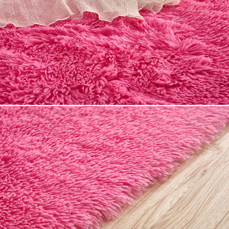 Multicolor Comfort Rug Polyester Carpet Solid Indoor Rug Non-Slip Backing for Living Room