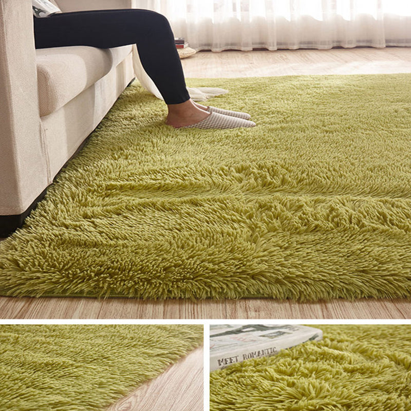 Multicolor Comfort Rug Polyester Carpet Solid Indoor Rug Non-Slip Backing for Living Room