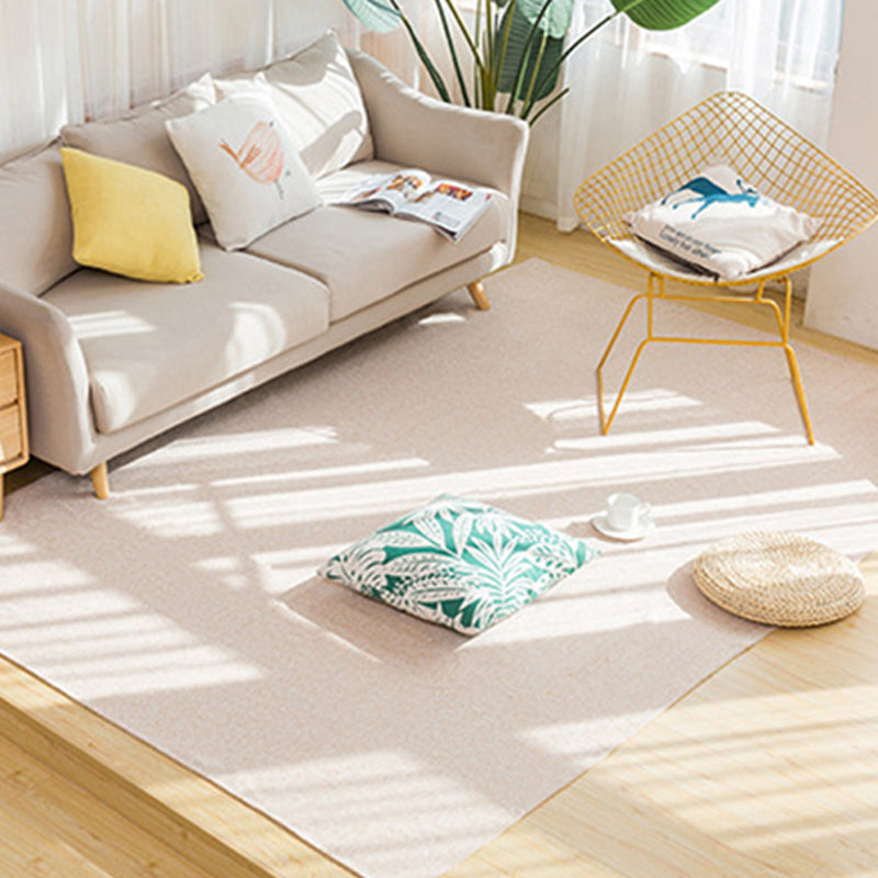 Multicolor Modern Indoor Rug Cottonr Solid Carpet Easy Care Rug for Living Room