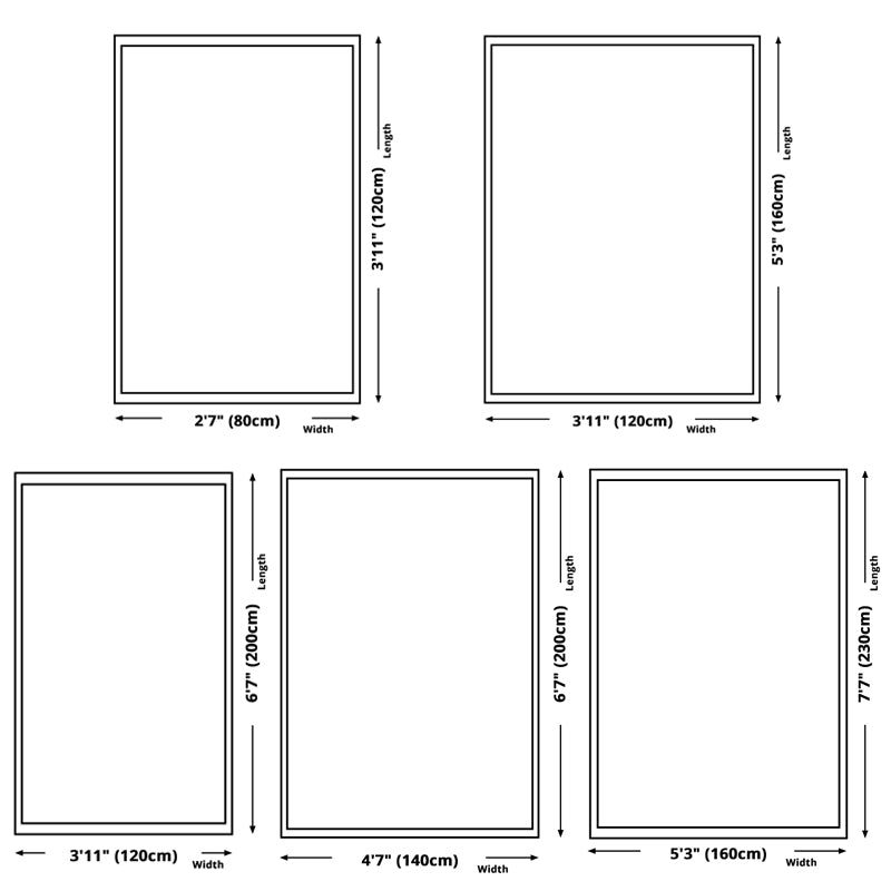 Multicolor Modern Indoor Rug Cottonr Solid Carpet Easy Care Rug for Living Room