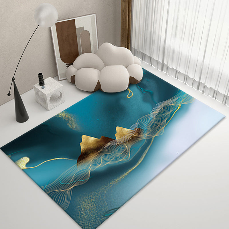 Prachtig artistiek rechthoekig binnentapijt eigentijds aquarel bedrukt tapijt polyester antislip rugtapijt voor de woonkamer