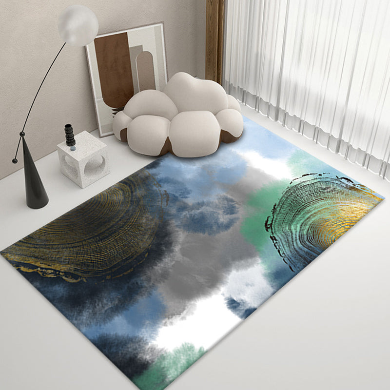 Prachtig artistiek rechthoekig binnentapijt eigentijds aquarel bedrukt tapijt polyester antislip rugtapijt voor de woonkamer