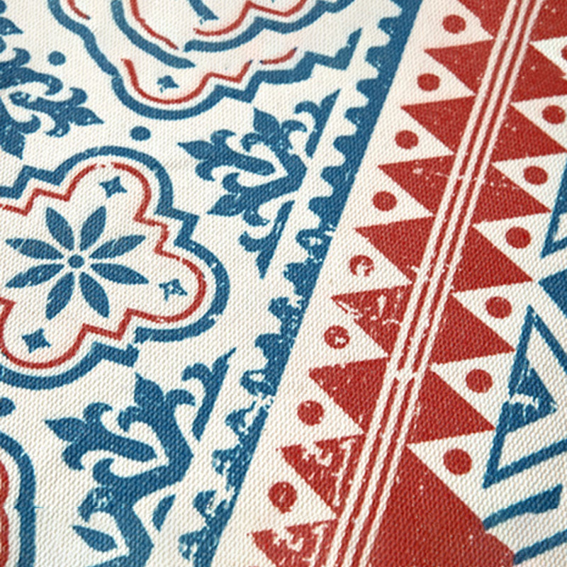 Alfombra con estampado de rayas contemporáneas, alfombra mezclada de algodón con flecos para decoración del hogar