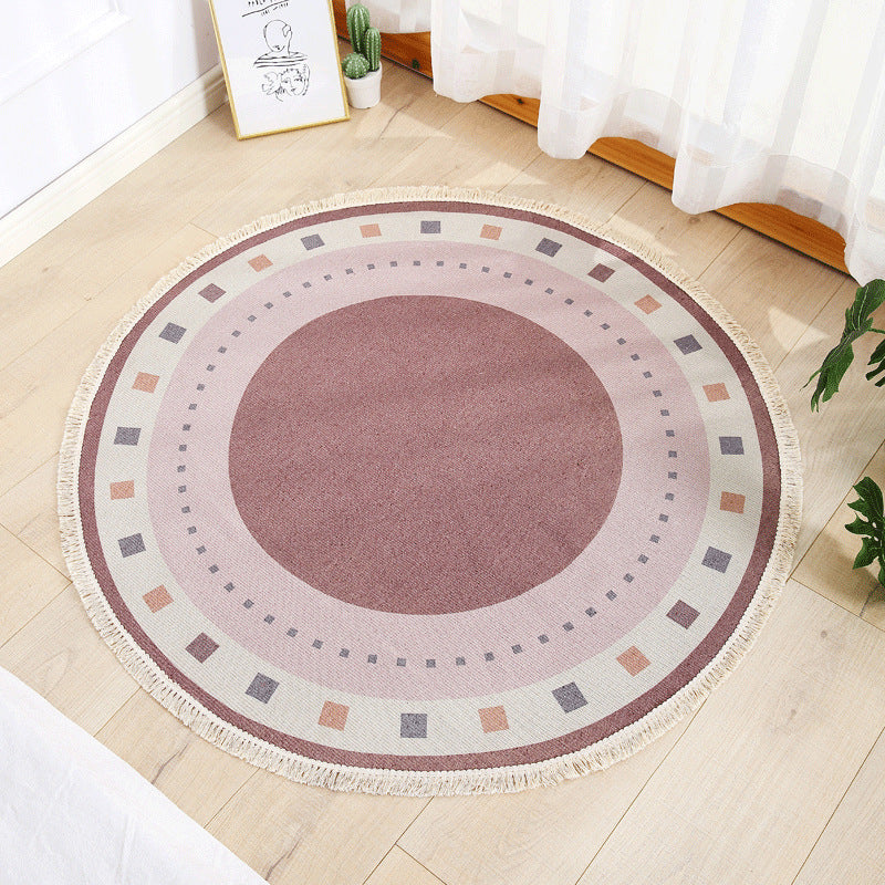 Tapis d'intérieur en coton à imprimé Floral marocain, couleur claire, simplicité, facile d'entretien, pour salon