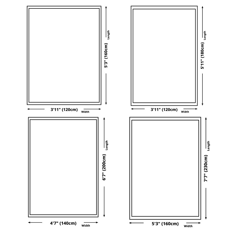 Decorative Geometry Printed Area Rug Modern Simplicity Area Carpet Polyester Non-Slip Backing Carpet for Living Room