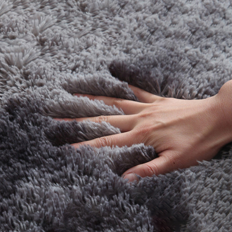 Round White Tone Modern Area Rug Polyester Shape Printing Rug Anti-Slip Backing Indoor Rug for Home Decor