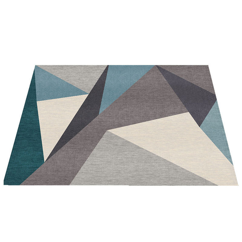 Funky Triangle Design Indoor-Teppich, mehrfarbig, moderner rechteckiger Teppich, Polyester-Teppich mit rutschfester Rückseite für die Inneneinrichtung