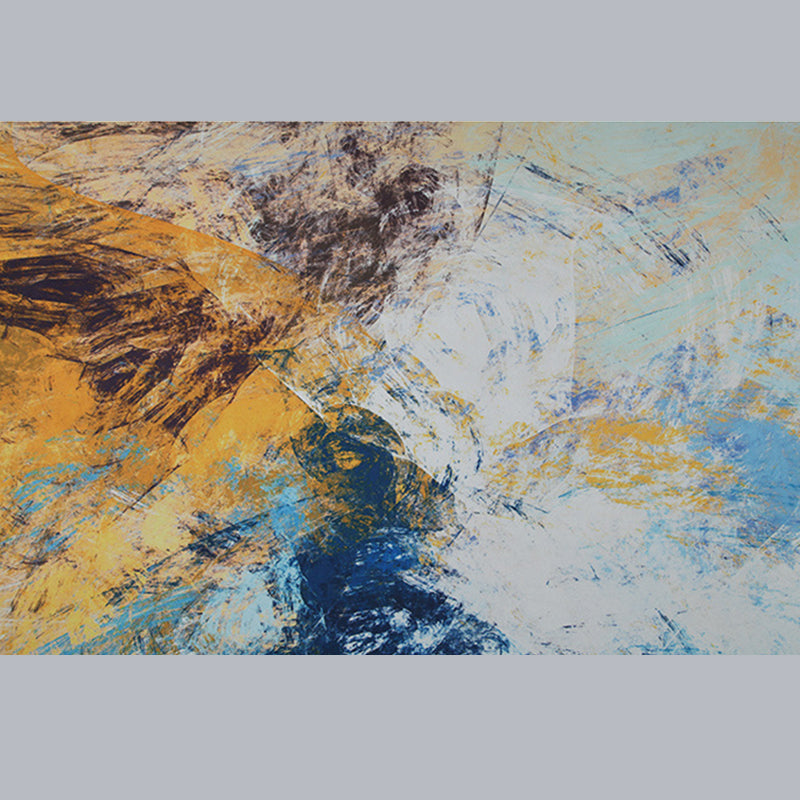 Modern Abstract Ink Painting Rug Individuality Trendy Polyester Carpet Anti-Slip Backing Carpet for Home Decoration