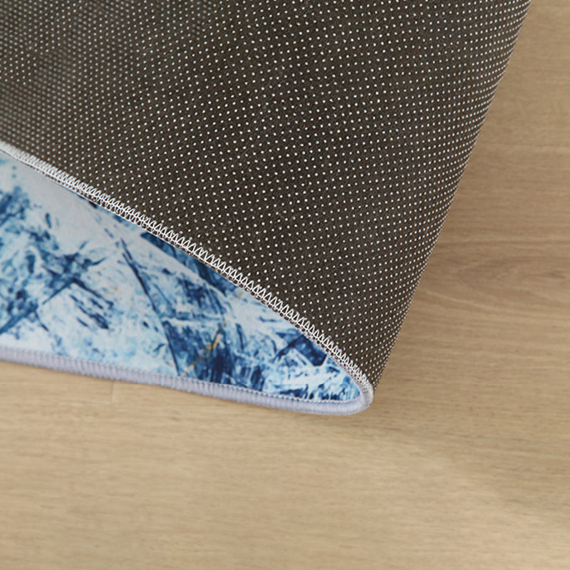 Modern Abstract Ink Painting Rug Individuality Trendy Polyester Carpet Anti-Slip Backing Carpet for Home Decoration