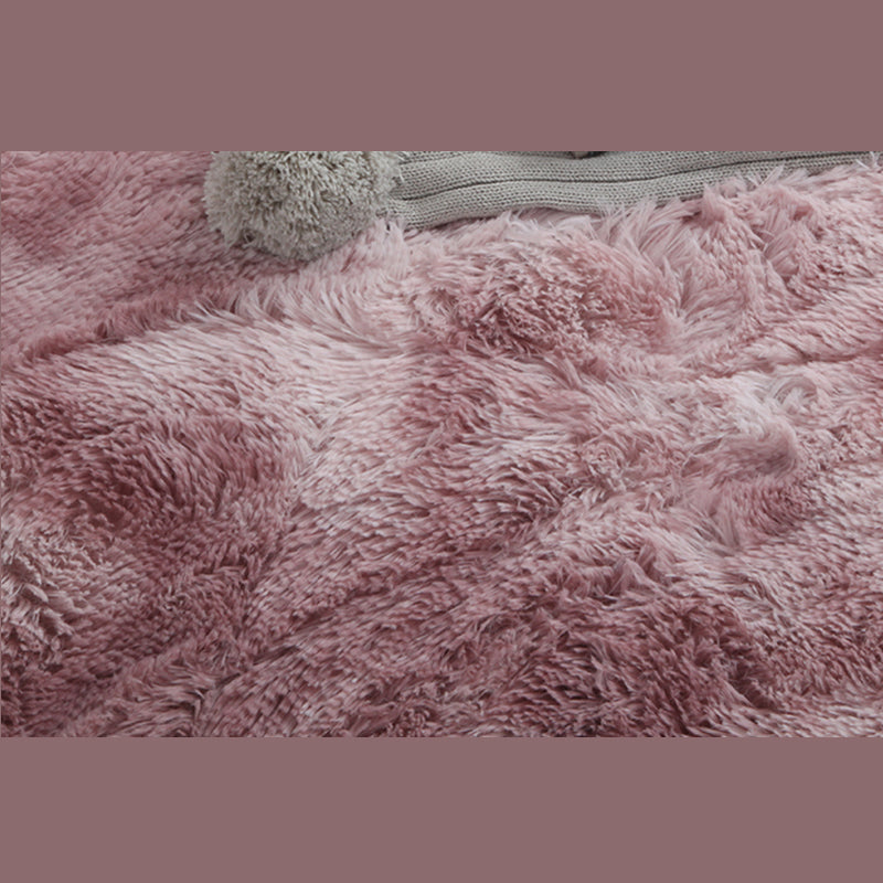 Simple Multicolor Modern Rug Polyester Tie-Dye Effect Area Rug Non-Slip Backing Carpet for Living Room