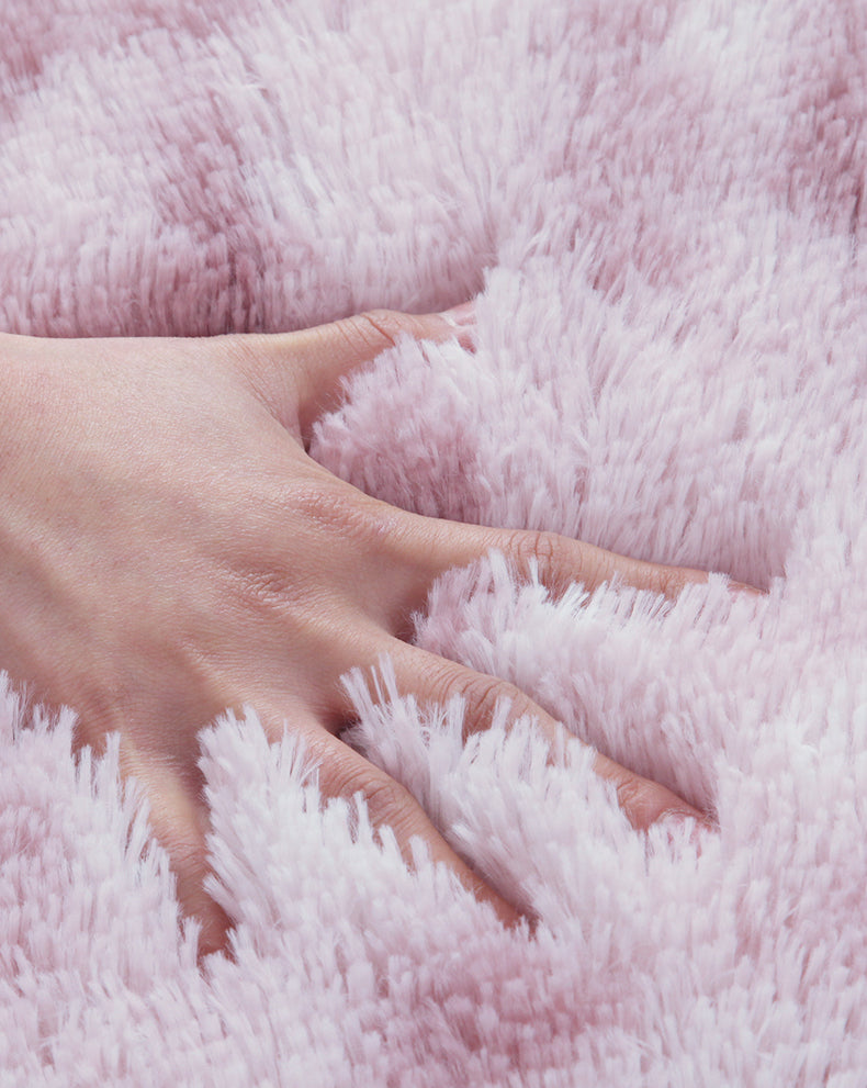 Simple Multicolor Modern Rug Polyester Tie-Dye Effect Area Rug Non-Slip Backing Carpet for Living Room