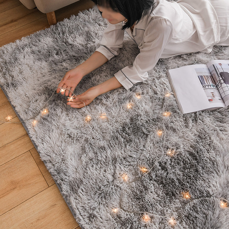 Multicolor Simplicity Area Rug Polyester Tie-Dye Effect Rug Non-Slip Backing Indoor Rug for Living Room