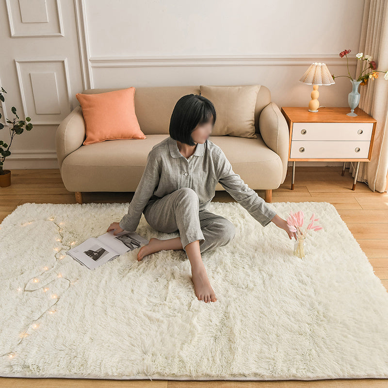 Multicolor Modern Area Carpet Polyester Plain Indoor Rug Non-Slip Backing Carpet for Living Room