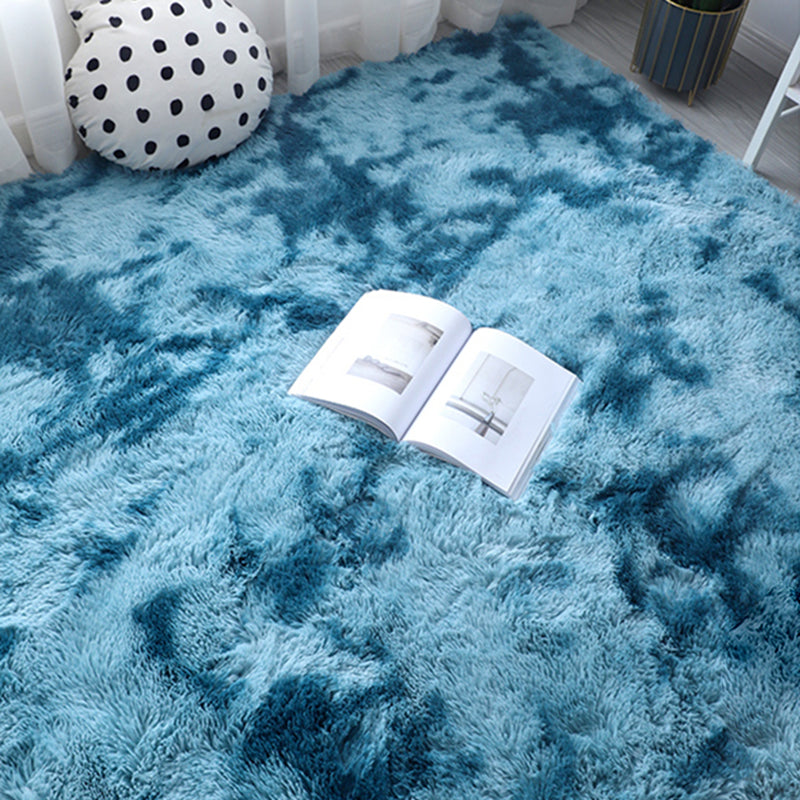 Multicolor Simple Area Carpet Polyester Solid Indoor Rug Anti-Slip Backing Carpet for Living Room