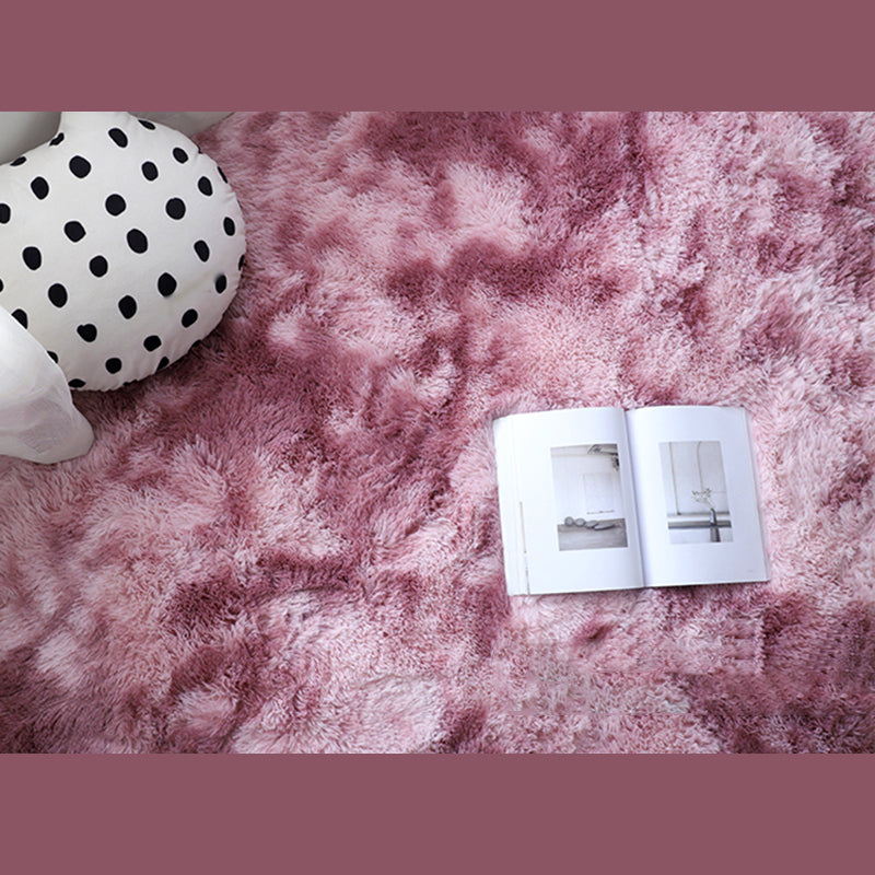 Multicolor Simple Area Carpet Polyester Solid Indoor Rug Anti-Slip Backing Carpet for Living Room